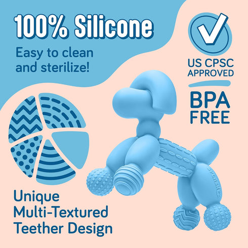 SplashEZ Baby Teether 100% Silicone Baby Teething Toys | Teethers for Babies 3-6 Months, 6-12 Months, Infant, Newborns 0+ BPA-Free, Certified Safe...
