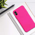 kwmobile Case Compatible with Apple iPhone Xs Case - Slim Protective TPU Silicone Phone Cover - Neon Pink...
