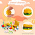 8 Set 20 Pieces Miniature Food Pretend Fast Food Play Toys Set Hamburger Fries Soda Pudding Milk Juice Doll Food Kitchen Accessory Toy for Kids Pa...
