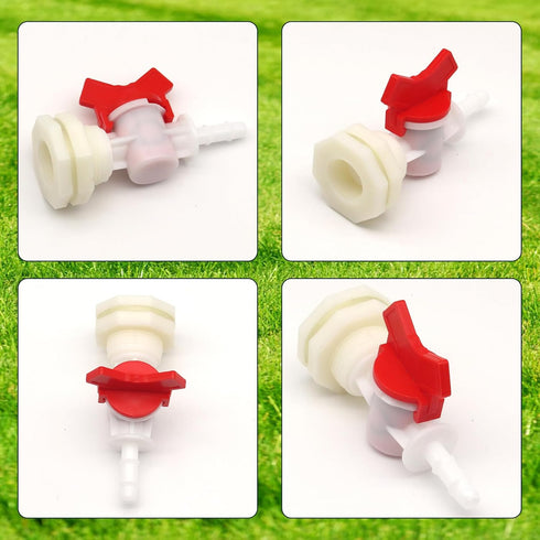 Rabbit Watering System Bucket Connector kit with 5/16'' Barb,Bulkhead Fitting,Mesh Washer, Hole Saw (for ID 5/16’’ Hose)...