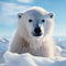 Fabric Panel 14"x14" Realistic Polar Bear 100% Cotton Quilting Sewing Panel Square AM81...