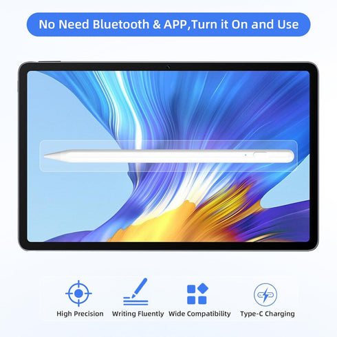 Active Stylus Pen for Touch Screens, Fast Charging Stylus Pen for Samsung/iPhone/Android Tablets & Smart Phones, Universal Stylus Pencil for Drawi...