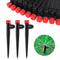 Drip Irrigation Emitters Adjustable 360 Degree Drip Emitters on 5" with Stake for 1/4" Drip Irrigation Tubing Irrigation Drippers for Garden Water...