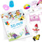 3D Pen Printing Drawing Book, Reusable Colored 40 Pattern Thick Paper Templates with Two Clear Plate, 3D Painting Graffiti Stencils for Kids DIY G...