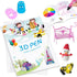 3D Pen Printing Drawing Book, Reusable Colored 40 Pattern Thick Paper Templates with Two Clear Plate, 3D Painting Graffiti Stencils for Kids DIY G...