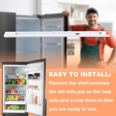 Romalon 240530601 Pan Hanger (Left) Replacement Part fit for Frigi-daire Refrigerator Drawer Slide Support Rail - Replaces 240460401 AP2116589