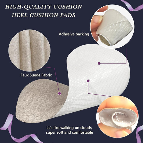 Heel Pads - Heel Inserts for Women, Heel Grips Gel Heel Protectors Improved Shoe Fit and Comfort for Loose Shoes, Heel Pain Relief (4 Pairs)...