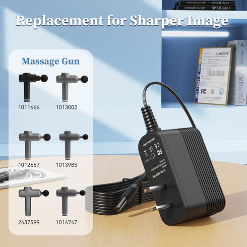 27V Charger for Sharper Image Massage Gun Power Cord for Sharper Image 2437599 1011666 1013002 1012667 1013983 1013985 Power Percussion Deep Tissu...