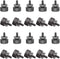 20 Pieces 6#-32 Computer Case Screws, Anodized Aluminum Thumbscrews, Fully Threaded Knurled Thumbscrews, Thumb Screws (Black)...