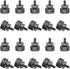 20 Pieces 6#-32 Computer Case Screws, Anodized Aluminum Thumbscrews, Fully Threaded Knurled Thumbscrews, Thumb Screws (Black)...