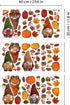 Spring Autumn Window Clings Fall Decor Thanksgiving Decorations Double-Sided Reusable Peel and Stick Removable for Glass Living Room Nursery Room ...