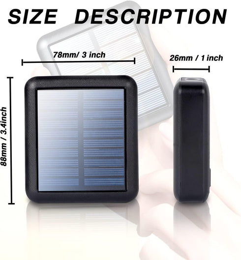 Small Solar Portable Charger 15000mAh Lasuki Compact Solar Power Bank with Built in 4 Cables,USB C Input/Output, Mini Battery Portable Charger Pow...