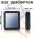 Small Solar Portable Charger 15000mAh Lasuki Compact Solar Power Bank with Built in 4 Cables,USB C Input/Output, Mini Battery Portable Charger Pow...