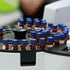 2 ml Autosampler Vial, 9-425 HPLC Vial with Writing Area and Graduation, Amber Sample Vial and 9 mm Blue Screw Cap with Hole, White PTFE&Red Silic...