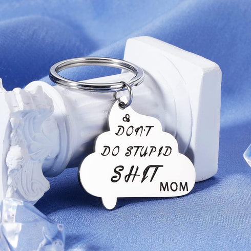 Boys Valentines Day Gifts,Don't Do Stupid St Keychain for Teens Stocking Stuffers Birthday Gifts for Daughter Adult from Mom Funny Keychain Mother...