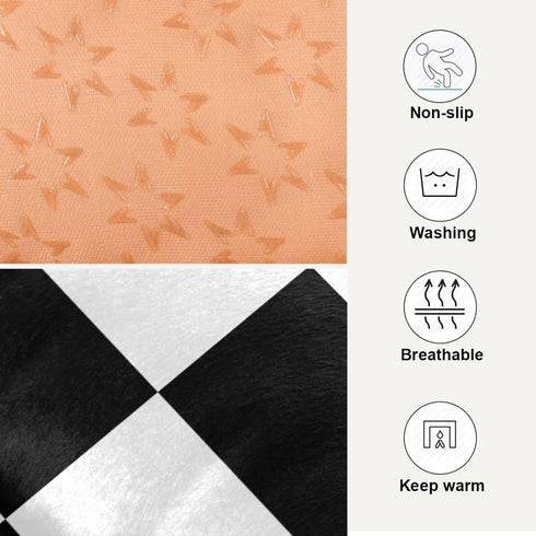 Checkerboard Pet Bed Pad Soft Dog Bed Mat with Anti-Slip Bottom, Machine Washable Crate Pad Mattress for Dog Sleeping...