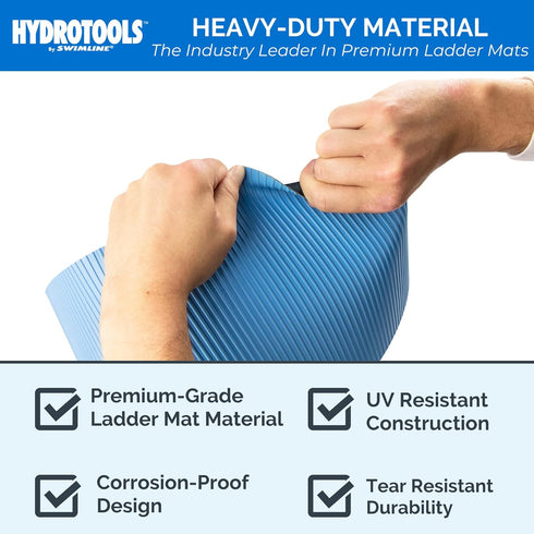 SWIMLINE HYDROTOOLS Protecitve Pool Ladder Mat For Above Ground Pools Stairs, Steps, & Ladders | 9 X 24 INCH | Safety & Stability Swimming Pool Ac...