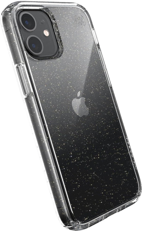 Speck Products Presidio Perfect-Clear + Glitter iPhone 12 Mini Polycarbonate Case, Clear with Gold Glitter/Clear...