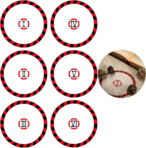 6 Pcs Objective Point Markers Round PVC Objective Marker Gaming Accessory, Miniature Not Included...