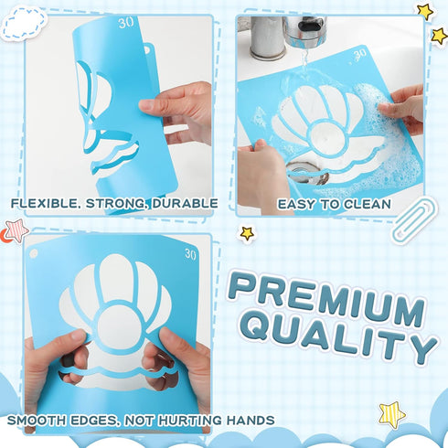 Drawing Stencils Set Large Stencils for Kids 30 Different Patterns are The Gift for Boys and Girls(7.87inch*7.87inch)...