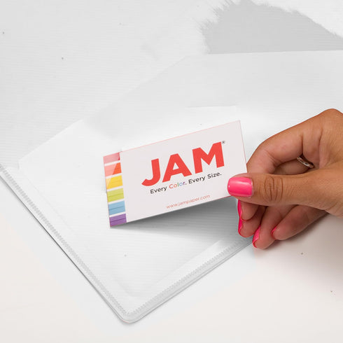 JAM PAPER Plastic 1.5 inch Binder - Clear 3 Ring Binder - Sold Individually...