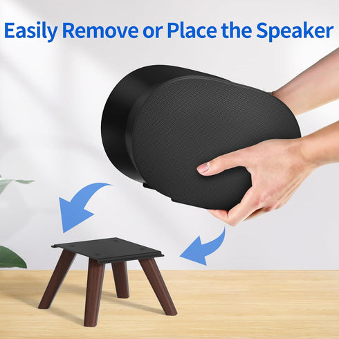 Wooden Table Stand for Sonos Era 300 Space Saving Desktop Speaker Stand Compatible with Sonos Era 300 Desk Stand Holder for Decorations, Black...