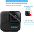 PCTC Hero11 Black Mini Screen Protector for GoPro Hero11 Black Mini, Ultra Clear 9H Hardness Tempered Glass Lens Protector + Lens cap Cover for Go...