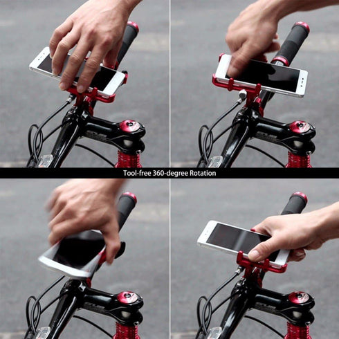 GUB Plus 6 Aluminum MTB Bike Bicycle Motorcycle Phone Holder Support GPS for Bike Handlebar Bike Accessories (Red)...