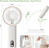 Mini Handheld Fan, Powerful Handheld Fan, Small Battery Operated Fan with LED Display, 4 Speed Adjustable, Lightweight Rechargeable Fan for Stylis...