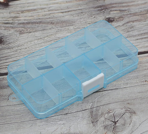 Yansanido 4 Pcs 10 Grids 5 Inch x 2.5 Inch Adjustable Small Removable Plastic Jewelry Organizer Divider Storage Box Jewelry Earring Tool Container...