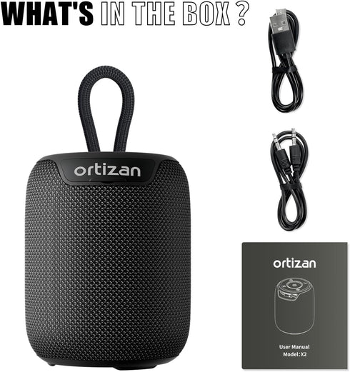 Ortizan Bluetooth Speakers, IPX7 Waterproof Portable Wireless Speaker with Bluetooth 5.3, 15W Stereo Sound, Deep Bass, Dual Pairing, 15H Playtime ...