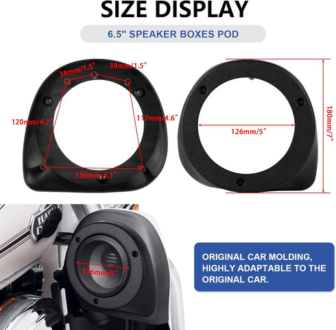 psler Motorcycle 6.5 inch Speaker Boxes Pod for Lower Fairing for Touring Ultra Glide Electra Glide Street Glide Road Glide 1993-2022...