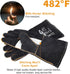 TOPDC Welding Gloves 14 Inches Fire/Heat Resistant Leather For Mig,Tig,Stick,Forge,BBQ,Grill, Fireplace,Wood Stove, Furnace,Pot,Oven...