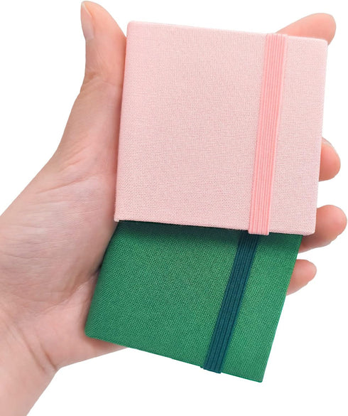 LYML.E1 2PCS Mini Watercolor Sketchbook,Portable Mini Watercolor Notebook, Travel Sketchbook,300g Watercolor Textured Drawing Papers. (Pink and Pi...