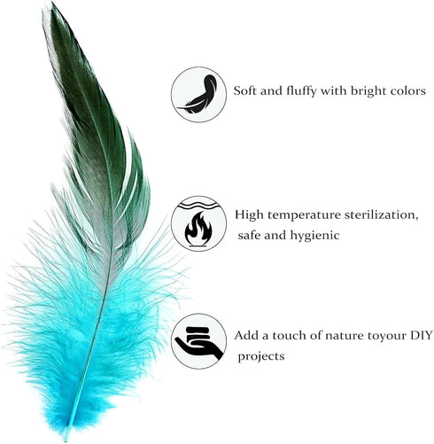 120pcs 5-7" Feathers for Crafts?Saddle Hackle Feather?Rooster Feathers Bulk for Wedding Home Party, Dream Catcher Supplies and DIY Crafts(12 color...