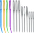 SAVITA 16pcs Large-Eye Blunt Needles, Stainless Steel Yarn Knitting Needles Sewing Needles Wool Needle Hand Knitting Needles Sewing Knitting Needl...