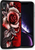 for iPhone Xs, iPhone X, Durable Protective Soft Back Case Phone Cover, HOT12404 Red Rose...