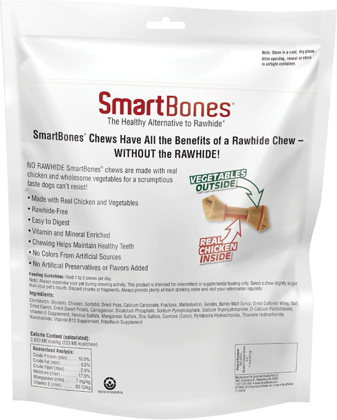 SmartBones Medium Chews, Treat Your Dog to a Rawhide-Free Chew Made with Real Meat and Vegetables, 4 Count...