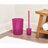 iDesign Round Plastic Trash Can for Bath, Bedroom, Office The Finn Collection –, 7.64" x 10", Magenta...