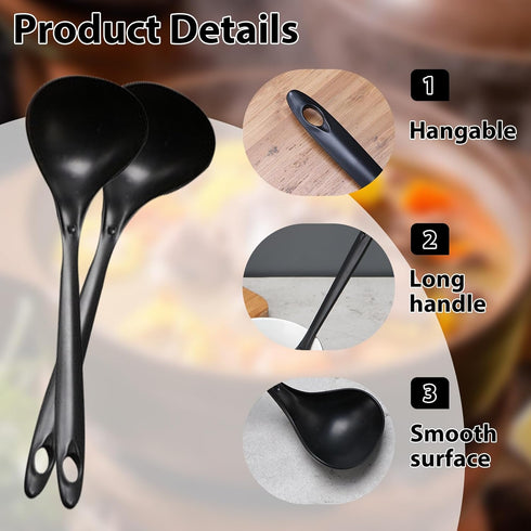 20 Pcs Large Plastic Serving Spoons Disposable Soup Spoons Heavy Duty Spoons for Catering Party Cooking Weddings Buffet Restaurant Office,9 x 2.8 ...