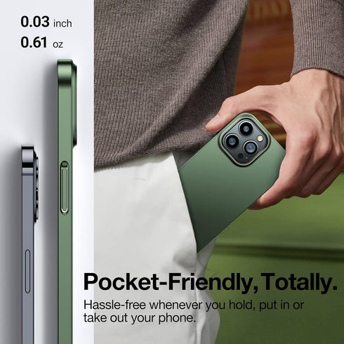 TORRAS Slim Fit for iPhone 13 Pro Case 6.1 Inch, Never Yellowing, Ultra Thin for iPhone 13 Pro Phone Case Super Lightweight Matte Hard PC Slim Thi...