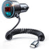 USB C Car Charger, 75W Metal 3-Port Super Fast Car Charger Adapter PD & QC3.0 Built-in 6ft Type C Coiled Cable for Samsung Galaxy S22/21 iPhone iP...