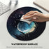 Cosmic Wonder Crescent Moon and Galaxy Mouse Pad - A Celestial Journey for Your Desktop, Stitched Edges Non-Slip Rubber Base Mouse Pads for Comput...