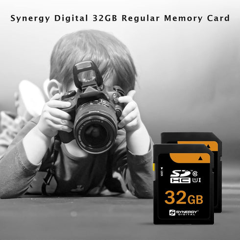 Synergy Digital 32GB, SDHC UHS-I Memory Cards - Class 10, U1, 100MB/s, 300 Series - Pack of 2...