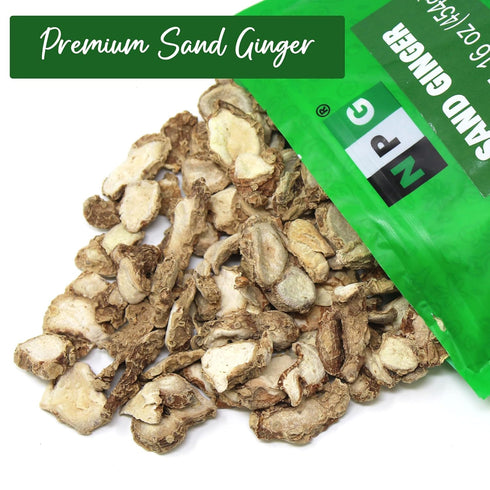 NPG Dried Galangal Root Sand Ginger Sliced 8 Ounce, Natural NON GMO Kulinjan Alpinia Galanga Chinese Galangal Sand Ginger Slices, Herb Spices Ingr...