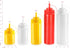 New Star Foodservice 26238 Squeeze Bottles, Plastic, Wide Mouth, 24 oz, Clear, Pack of 6...