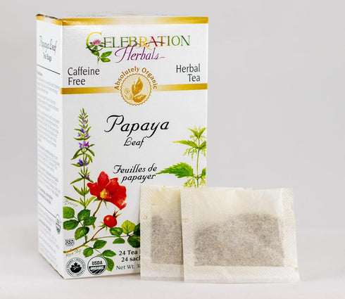 Celebration Herbals Papaya Leaf, Caffeine Free, 1.33 oz/38g, 24 Tea Bags...
