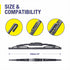 3 Wipers 26"/20"/16" Replacement For Dodge Grand Caravan 2019-2008 (Set of 3), 26 Inch+20 Inch Windshield Wiper Blades with 16 Inch Rear Wiper Bla...