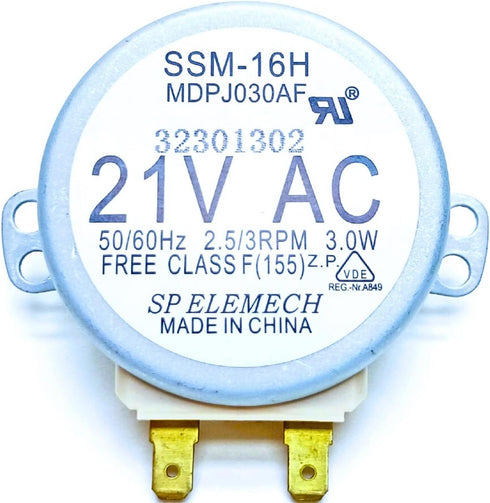WB26X10038 (SSM-16H MDPJ030AF) Microwave Turntable Motor OEM Replacement for GE & Frigidaire Replaces 5304408980 AP2024962 PS237772 769741 DE31-10...