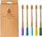 Superbee Biodegradable Bamboo toothbrushes – 5 Pack – Soft bristles for Adults & Kids’ Teeth with Colorful Handles - Eco-Friendly Natural Bamboo t...